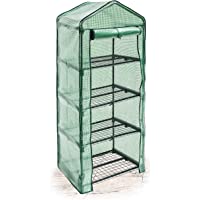 Relaxdays 10018891_349-Invernadero con 4 Niveles- Verde- 50x70x158 cm
